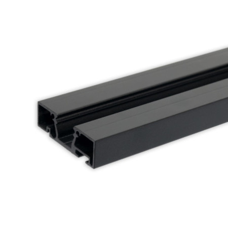 Gardinenprofil Curtain10 ONE, schwarz RAL9005, 200cm