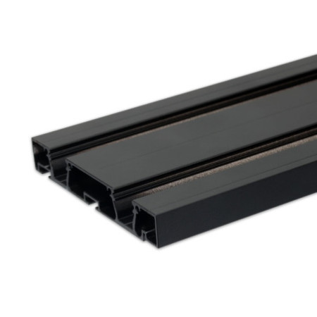 Gardinenprofil Curtain10 DOUBLE, schwarz RAL9005, 200cm