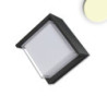 LED Wandleuchte eckig, 6W, IP54, sandschwarz, warmweiß