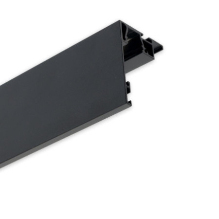 Karniesen-Blende VISOR mit Lichtlinienoption für Gardinenprofil Curtain, schwarz RAL 9005