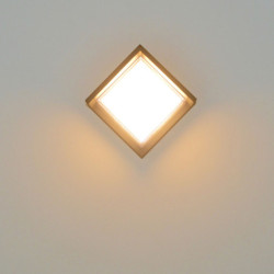 LED Wandleuchte eckig, 6W, IP54, sandschwarz, warmweiß