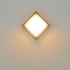 LED Wandleuchte eckig, 6W, IP54, sandschwarz, warmweiß