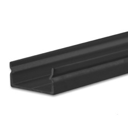 LED Aufbauprofil PURE14 S Aluminium schwarz RAL 9005, 200cm