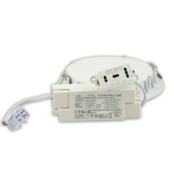 LED Downlight, 15W, ultraflach, ColorSwitch 2600|3100|4000K, dimmbar