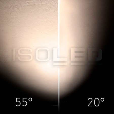3-Phasen Schienenstrahler fokussierbar, 12W, 20°-55°, weiß matt, 3000K, DALI dimmbar