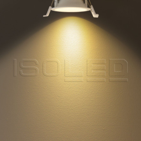 LED Einbaustrahler BACK60, weiß matt, rund, 5W, CRI90, 2700K, rückversetzt, UGR unter 12, dimmbar