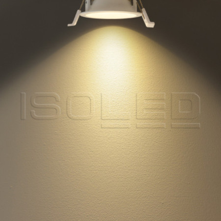 LED Einbaustrahler BACK60, weiß matt, rund, 5W, CRI90, 3000K, rückversetzt, UGR unter 12, dimmbar