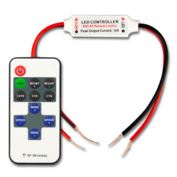 LED Strip Mini Funk PWM-Dimmer, 1 Kanal, 12-24V DC 3A
