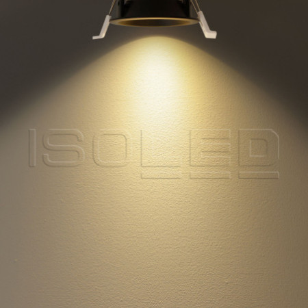 LED Einbaustrahler BACK60, schwarz matt, rund, 5W, CRI90, 3000K, rückversetzt, UGR unter 12, dimmbar
