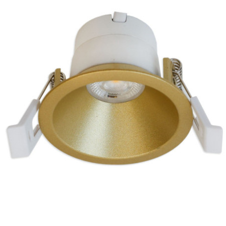 LED Einbaustrahler BACK60, gold, rund, 5W, CRI90, 3000K, rückversetzt, UGR unter 12, dimmbar