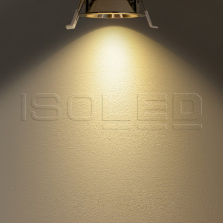 LED Einbaustrahler BACK60, nickel geb., rund, 5W, CRI90, 2700K, rückversetzt, UGR unter 12, dimmbar