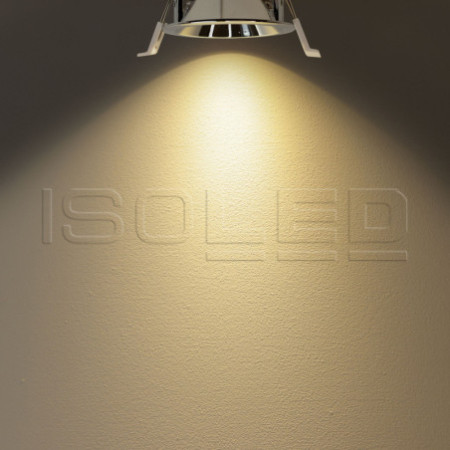 LED Einbaustrahler BACK60, alu glänzend, rund, 5W, CRI90, 3000K, rückversetzt, UGR unter 12, dimmbar