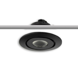 LED Einbauleuchte MiniAMP schwarz, 3W, 12V DC, warmweiß, dimmbar, 100cm Kabel