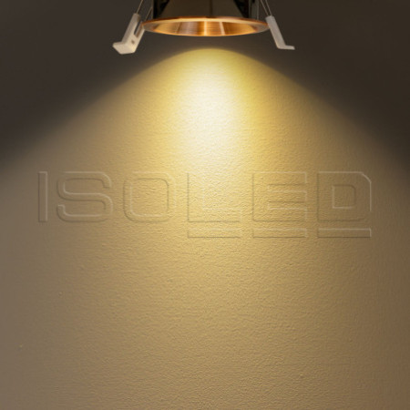 LED Einbaustrahler BACK60, rosegold, rund, 5W, CRI90, 2700K, rückversetzt, UGR unter 12, dimmbar