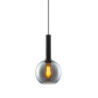 Pendelleuchte, black round Glas, E27, 20cm, 50-300cm, exkl. Leuchtmittel, exkl. Baldachin