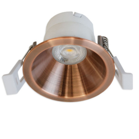 LED Einbaustrahler BACK60, rosegold, rund, 5W, CRI90, 3000K, rückversetzt, UGR unter 12, dimmbar