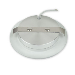 LED Möbeleinbaustrahler Mini AMP ALU gebürstet, rund, 3W, 120°, 12V DC warmweiß 3000K, dimmbar