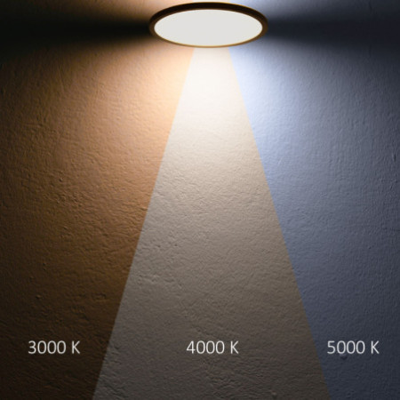 LED Deckenleuchte Slim300 PRO, 18W, schwarz, rund, IP44, DN300, 3000|4000|5000K, Up&Down