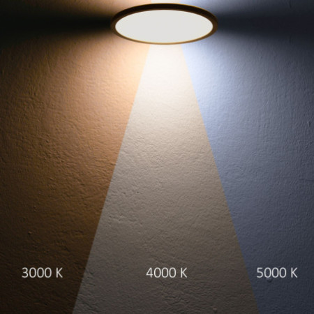 LED Deckenleuchte Slim400 PRO, 25W, schwarz, rund, IP44, DN400, 3000|4000|5000K, Up&Down