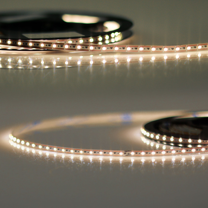 LED CRI930 MiniAMP Flexband, 12V DC, 7W, IP20, 3000K, 500cm, Kabel beids. + maleAMP, 120 LED/m