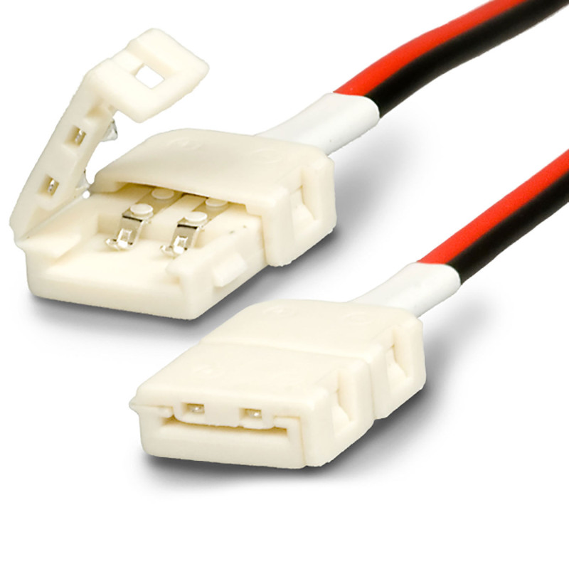 Clip-Verbinder mit Kabel (max. 5A) C1-28 für 2-pol. IP20 Flexstripes mit Breite 8mm, Pitch über 12mm