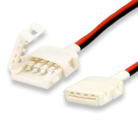 Clip-Verbinder mit Kabel (max. 5A) C1-210 für 2-pol. IP20 Flexstripes mit Breite 10mm, Pitch über 12mm