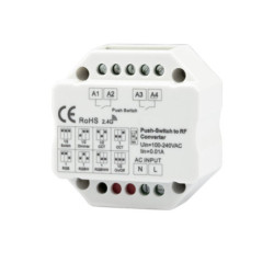 Sys-Pro 2-Push Input, Funk-Output für Switch/Dimm/CCT/ RGB/RGB+W Empfänger, 100-240V