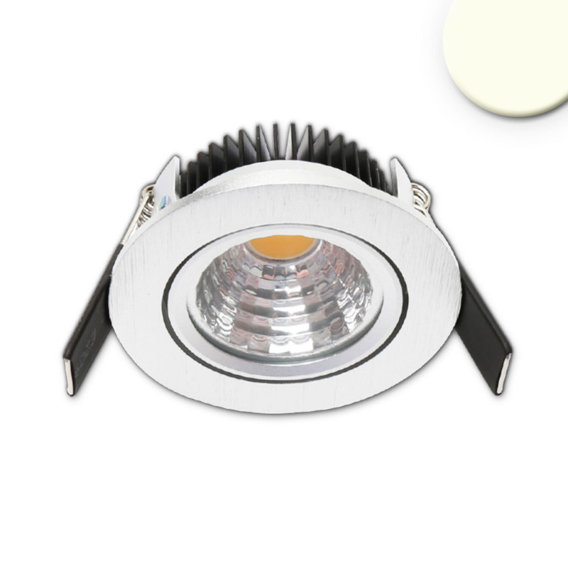 LED Einbauleuchte 68 MiniAMP alu gebürstet 5W, 24V DC, 2700K, dimmbar