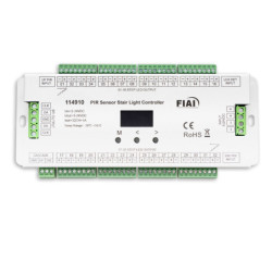 Treppen-Effekt PWM-Dimmer 5-24V DC, 32x1A + SPI-Output, 2 PIR Sensor + 2 Push-Tast Eingänge