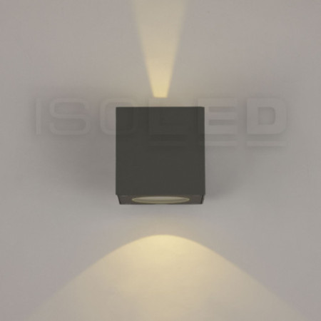 LED Wandleuchte Up&Down 2x3W CREE, IP54, anthrazit, warmweiß