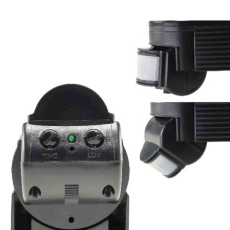PIR Bewegungsmelder schwarz, 230V, max. 4A, 180° max. 10m Detektionsradius, IP44, Aufputzmontage