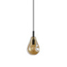 Pendelleuchte, Amber Glas, E14, 50-300cm, exkl. Leuchtmittel, exkl. Baldachin