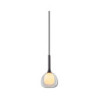 Pendelleuchte, clear/white Glas, E14, 50-300cm, exkl. Leuchtmittel, exkl. Baldachin
