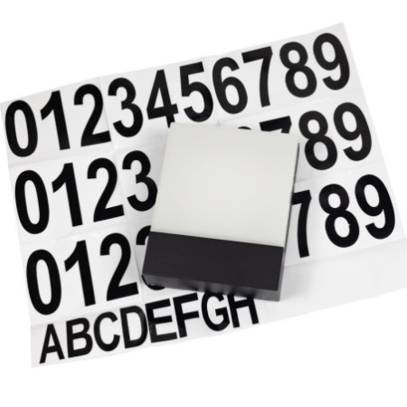 LED Wandleuchte 10W, IP54, schwarz, warmweiß, Selbstklebeziffern beiliegend