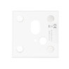 Cover Aluminium eckig 1 weiß, für Wandeinbauleuchte Sys-Wall68 mit PIR Sensor