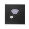 Cover Aluminium eckig 1 schwarz, für Wandeinbauleuchte Sys-Wall68 mit PIR Sensor