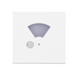 Cover Aluminium eckig 2 weiß, für Wandeinbauleuchte Sys-Wall68 mit PIR Sensor