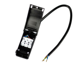 Anschlussbox 2x3-polig, 0,5-2,5mm², max. 450V/16A zur Durchverkabelung, mit 30cm Anschlussleitung