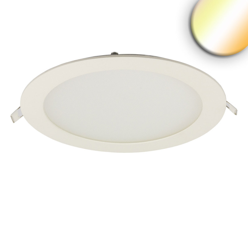 LED Downlight, 18W, rund ultraflach weiß, 225mm, ColorSwitch 3000|3500|4000K, dimmbar