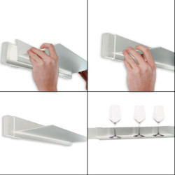Regalausleger 170 für Versa Wandprofile, Traglast 35kg, Aluminium, weiß, 92cm