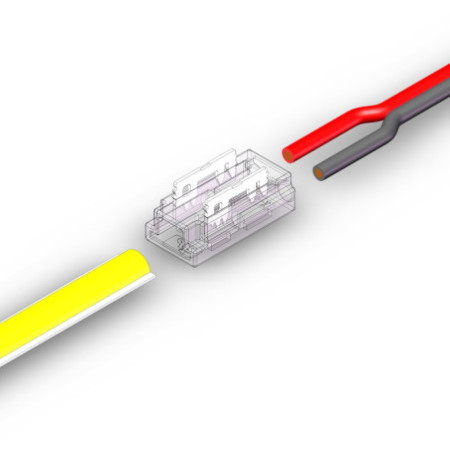 Kontakt-Kabelanschluss (max. 4A/0,5qmm) K2-25 für 2-pol. IP20 Flexstripes mit Breite 5mm