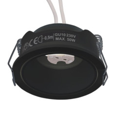 Einbaurahmen für MR11/GU10 Mini Spots, rund, schwarz