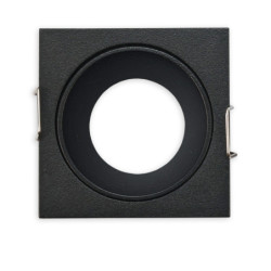 Einbaurahmen für MR11/GU10 Mini Spots, eckig, schwarz