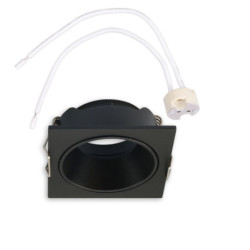 Einbaurahmen für MR11/GU10 Mini Spots, eckig, schwarz