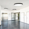 LED Deckenleuchte UGR unter 19 2H, schwarz, 40W|50W, IP44, DN600, ColorSwitch 2700|3000|4000K, dimmbar