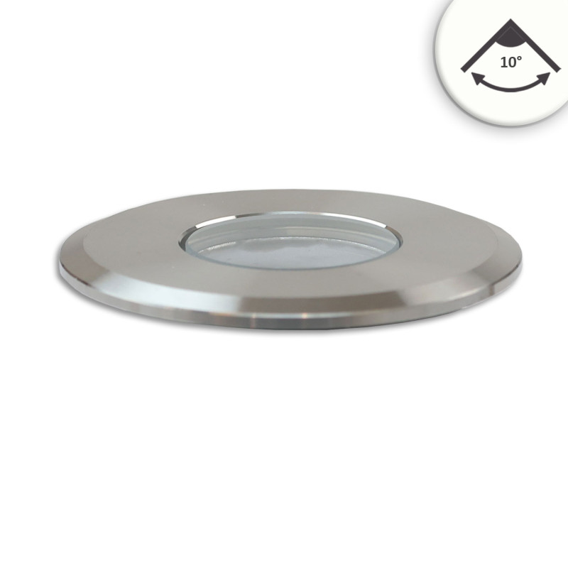 LED Bodeneinbaustrahler, rund 55mm, Edelstahl, 12-24V, IP67, 3W, 10°, neutralweiß
