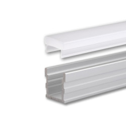 LED Profil GROUND-OUT16, befahrbar, Aluminium eloxiert, 200cm, inkl. Abdeckung opal
