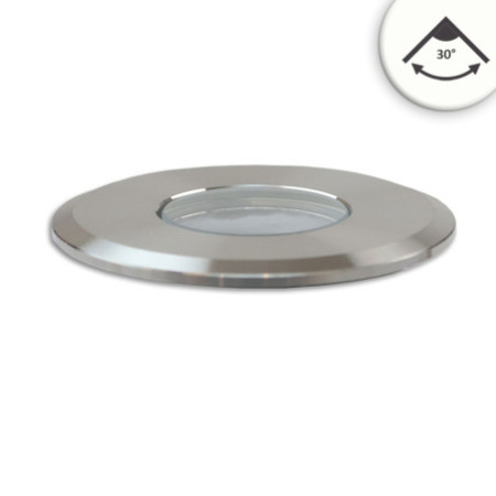 LED Bodeneinbaustrahler, rund 55mm, Edelstahl, 12-24V, IP67, 3W, 30°, neutralweiß