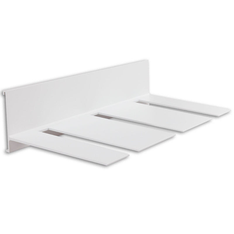 Glashalter für Versa Wandprofile, für 3-6 Weingläser, Aluminium, weiß, 31.5cm