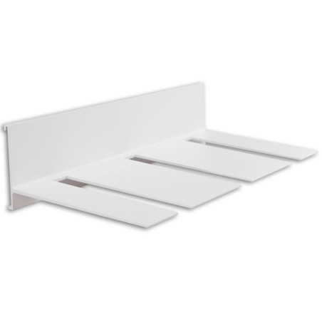 Glashalter für Versa Wandprofile, für 3-6 Weingläser, Aluminium, weiß, 31.5cm